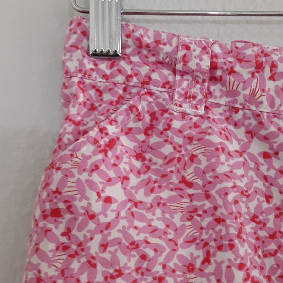 Lilly Pulitzer Mini Callahan Shorts Girls 10 Adjustable Waist Pink Fish Vintage - Picture 3 of 9